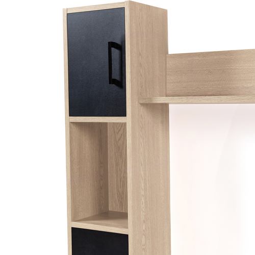 Ensemble Meuble TV 180 Cm Et Étagères Houston Bois Et Noir