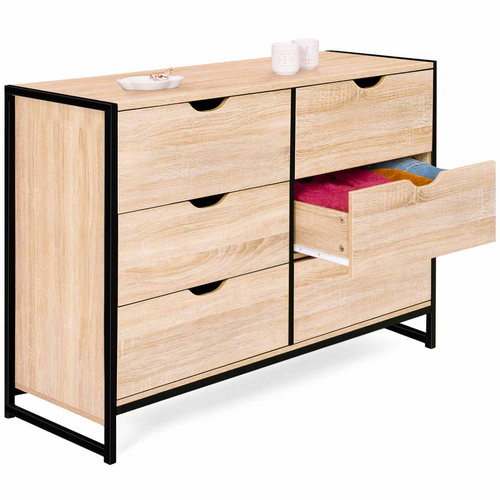 Commode 6 Tiroirs Detroit 115 Cm Design Industriel