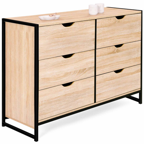 Commode 6 Tiroirs Detroit 115 Cm Design Industriel