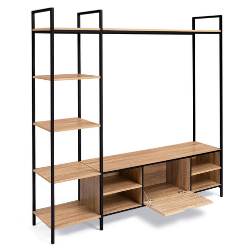 Ensemble Meuble TV 170 Cm Detroit Avec Étagères Design Industriel