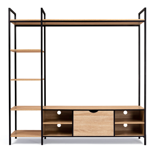 Ensemble Meuble TV 170 Cm Detroit Avec Étagères Design Industriel