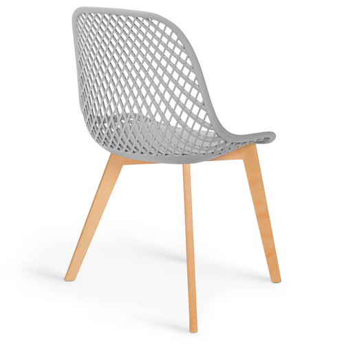 Lot De 6 Chaises Mandy Mix Color Pastel Rose, Blanc, Gris Clair X2, Bleu X2