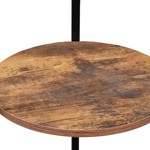 Porte-manteau Trépied Tonio Design Industriel Étagères Rondes 6 Crochets