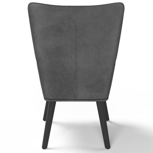 Fauteuil Scandinave Ania En Velours Gris