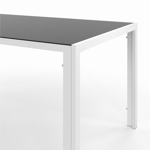 Salon De Jardin Madrid Table 190 Cm Et 8 Chaises Empilables Blanc Et Gris