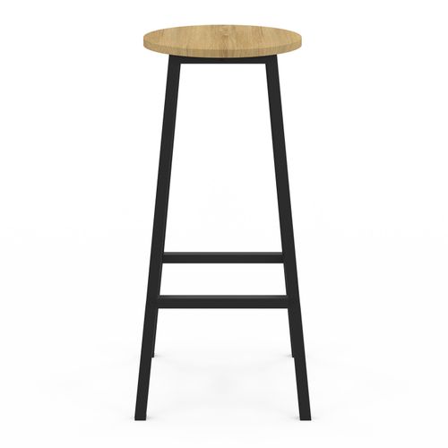 Lot De 4 Tabourets De Bar Detroit Assise Ronde Design Industriel