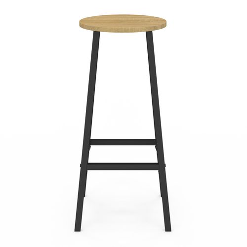 Lot De 4 Tabourets De Bar Detroit Assise Ronde Design Industriel