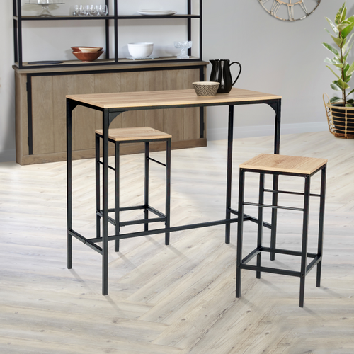 Lot De 2 Tabourets De Bar Detroit Design Industriel