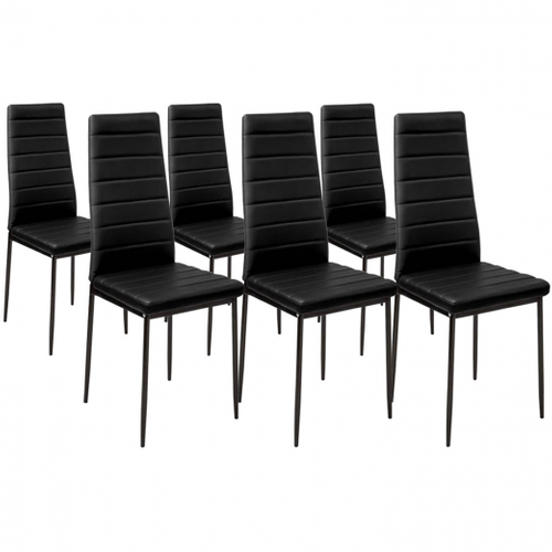 Ensemble Table à Manger Georgia 140 Cm Imitation Hêtre Et Noire Et 6 Chaises Romane Noires