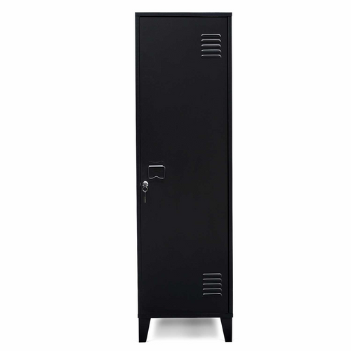Armoire Vestiaire Ester 1 Porte Métal Noir Design Industriel