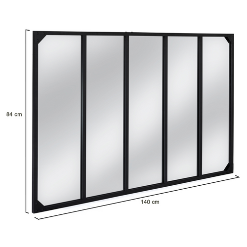 Miroir Verrière 5 Bandes Design Industriel 140x84 Cm