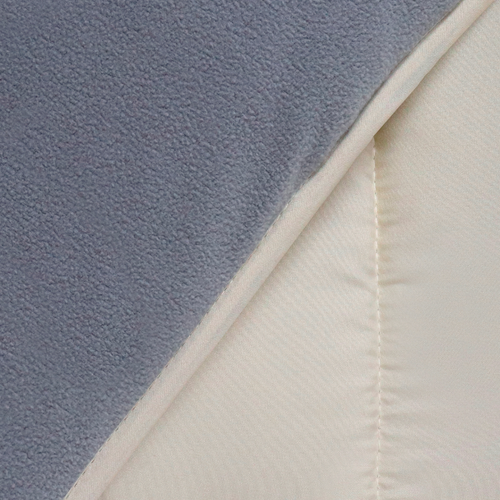 Couette 140x200 Cm Zoe Polaire Biface Gris Et Crème 400 Gr