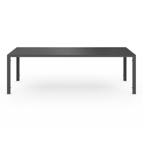 Salon De Jardin Madrid Table 240 Cm Et 10 Chaises Empilables Gris Anthracite