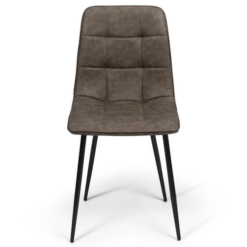 Lot De 6 Chaises Mila En Pu Marron Vintage Pour Salle à Manger