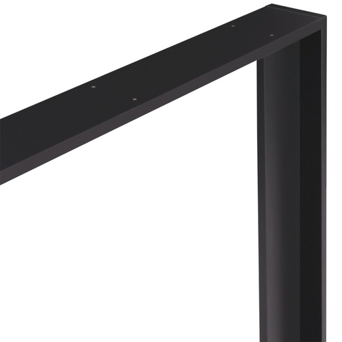 Lot De 2 Pieds De Table Carré Phoenix Noir 75 Cm