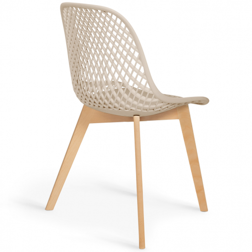 Lot De 4 Chaises Mandy Mix Color Noir, Terracotta X2 Et Beige