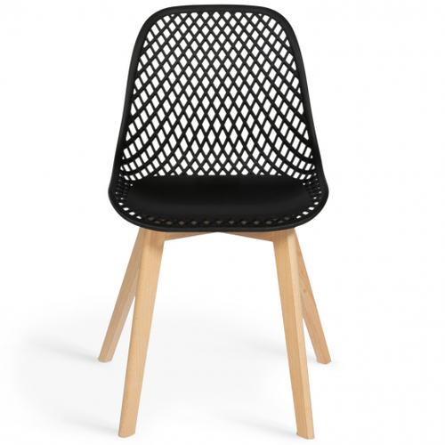 Lot De 4 Chaises Mandy Mix Color Noir, Terracotta X2 Et Beige