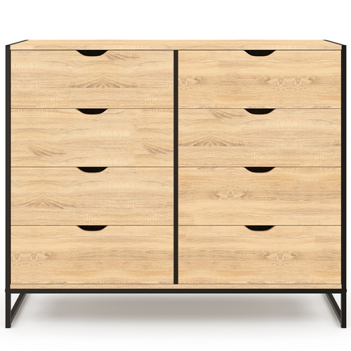 Commode 8 Tiroirs Detroit 115 Cm Design Industriel