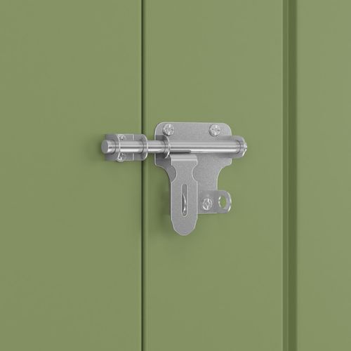 Abri De Jardin En Métal Vert Olive Verrouillable Multi-rangement Pour Stockage Vélos, Outils, Poubel