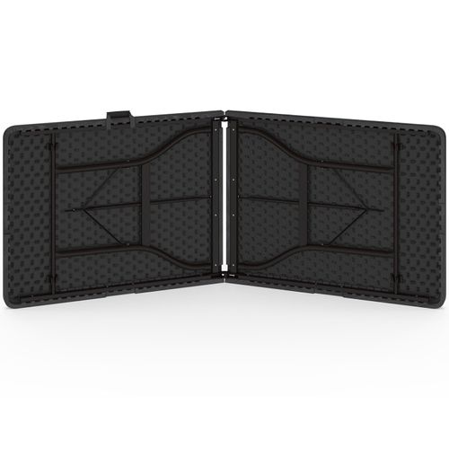 Table Pliante D Appoint Portable 180 Cm Pour Camping Ou Réception Bois Noir