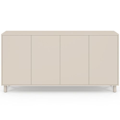 Buffet 160 Cm Bertille 4 Portes Bois Coloris Beige