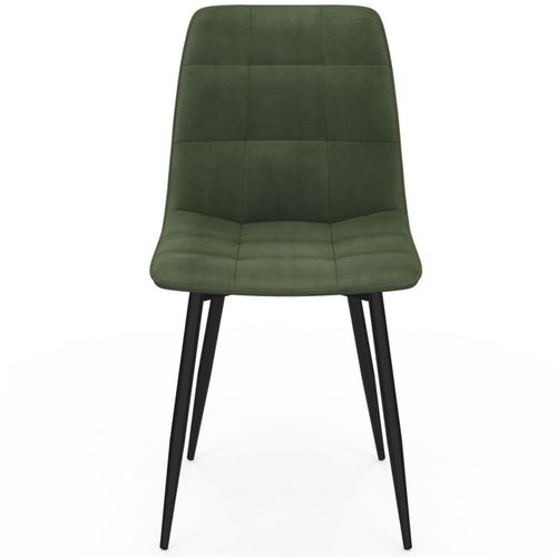 Lot De 6 Chaises Mila En Velours Vert Kaki Pour Salle à Manger