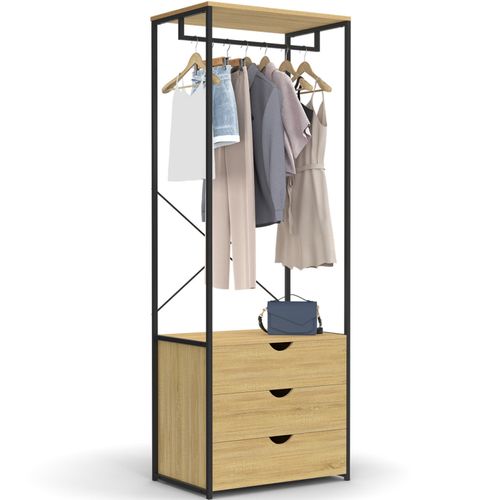 Dressing Penderie 3 Tiroirs L.60 Cm Detroit Design Industriel