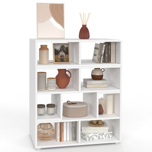 Meuble TV Combiné 3 Pièces Modulables Leonard Pour Salon Chambre Et Bureau, 140-205 X 30 X 43 Cm