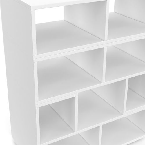 Meuble TV Combiné 3 Pièces Modulables Leonard Pour Salon Chambre Et Bureau, 140-205 X 30 X 43 Cm