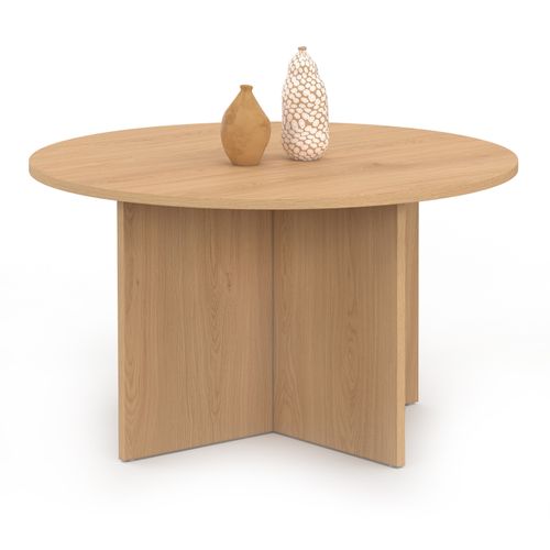 Table Basse Ronde Marthe 70 Cm Bois Façon Hêtre