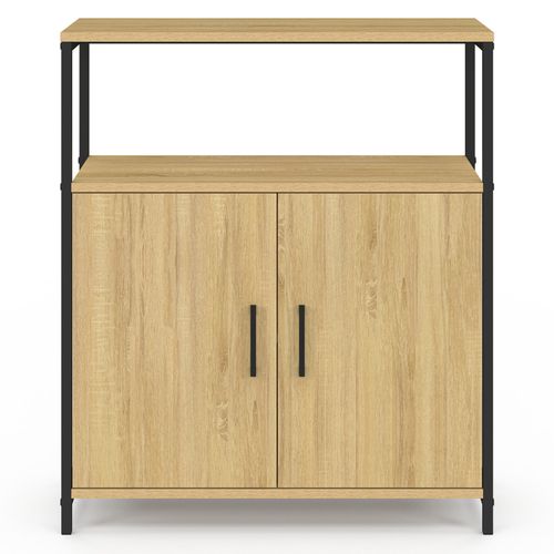 Buffet D'appoint 1 Niche Et 2 Portes 70 Cm Detroit Design Industriel