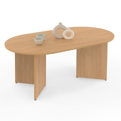 Table Basse Ovale Marthe 110 Cm Bois Façon Hêtre