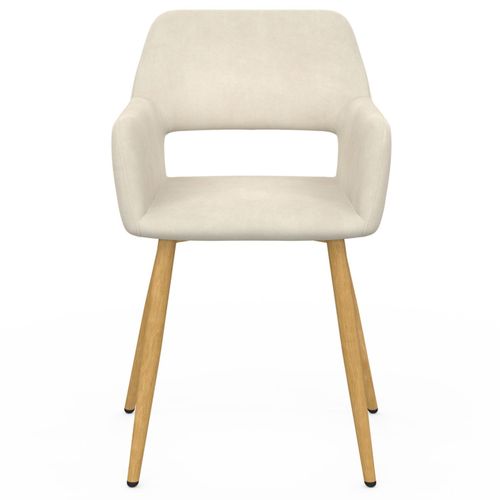 Lot De 2 Chaises De Salle à Manger, Fauteuils De Table Holy En Velours Beige