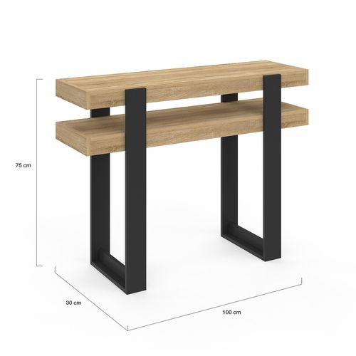 Console Double Phoenix Bois Et Noir