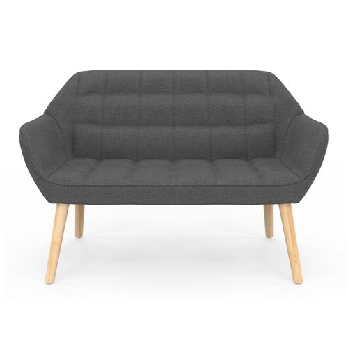 Canapé Banquette Castille En Tissu Gris Anthracite