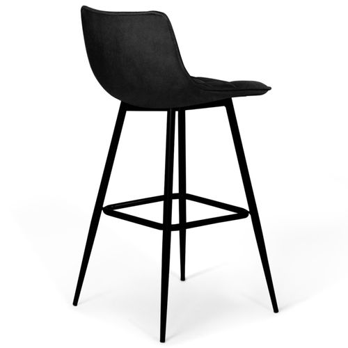 Lot De 2 Tabourets De Bar Mady En Velours Noir