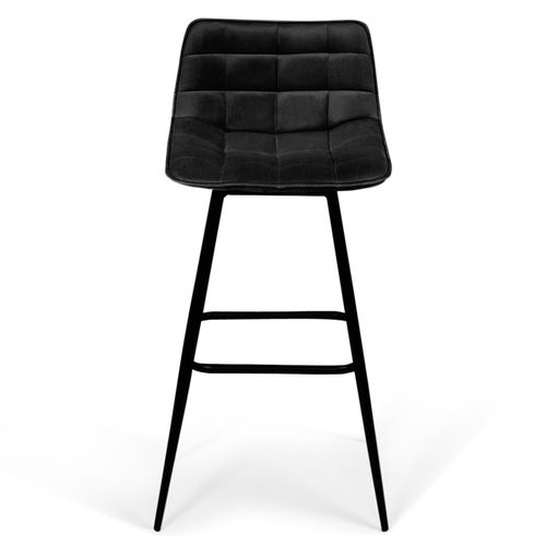 Lot De 2 Tabourets De Bar Mady En Velours Noir