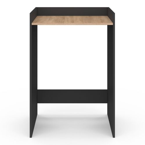 Meuble Armoire Pour Machine à Laver Ou Sèche Linge Wallis Noir Et Hêtre