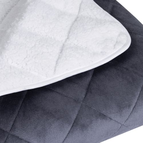 Couverture Lestée 150x200 Cm Celeste Biface Polaire Gris Et Blanc 7 Kg