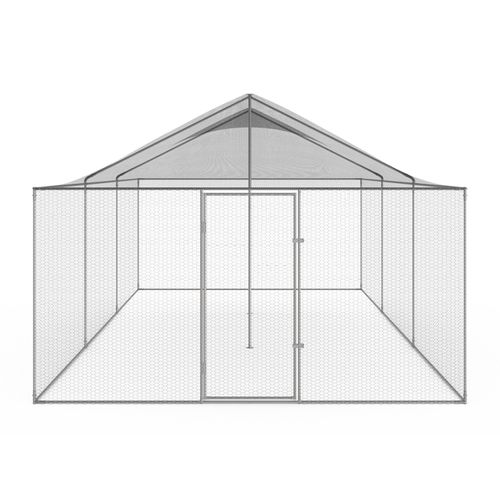 Volière 18 M² Parc Grillagé 6 X 3 M Enclos Poulailler Pour Animaux De Basse Cour