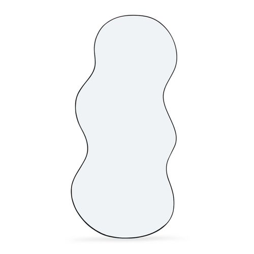 Miroir Organique Contour Noir 45 X 100 Cm