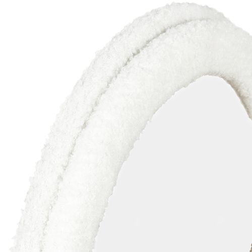 Miroir Vague En Tissu Bouclette Crème 150 X 50 Cm