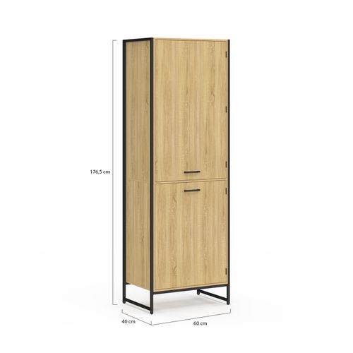 Colonne De Cuisine 60 Cm Detroit 2 Portes Design Industriel