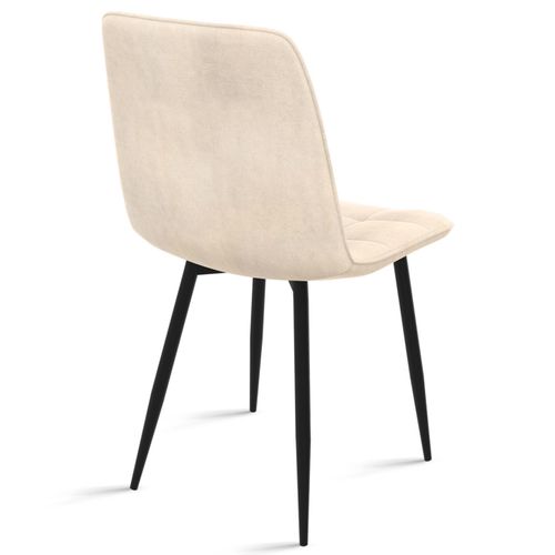 Lot De 8 Chaises Mila En Velours Mix Color Terracotta X3, Gris Foncé X2, Et Beige X3