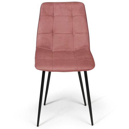 Lot De 6 Chaises Mila Mix Color Pastel Rose X2, Gris Clair X2 Et Beige X2