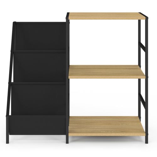 Meuble D'appoint, Rangement Avec Étagères, Supports Vinyles Et Platine Nevil Design Industriel