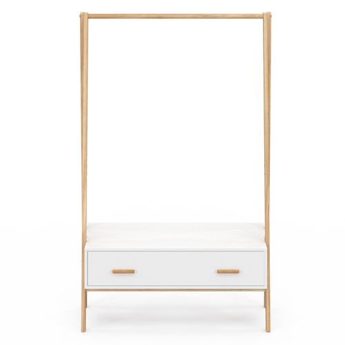 Portant Enfant Tipi Leon 130 Cm Avec 1 Porte Blanc Et Bois