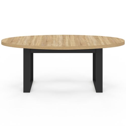 Table à Manger Phoenix 8 Personnes Ovale 200 Cm Bois Et Noir