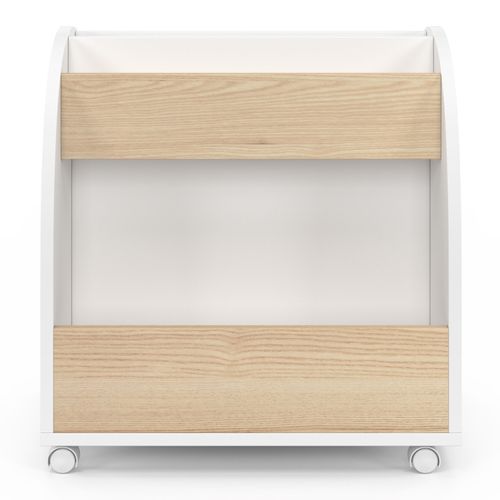 Bibliothèque Pour Enfant Andreas Sur Roulettes Hêtre Et Blanc