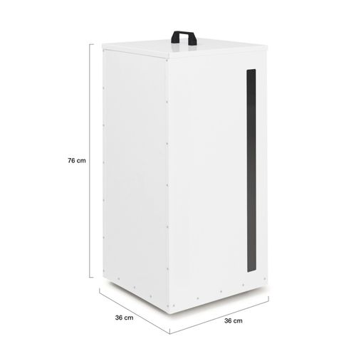 Réservoir à Granulés 45 Kg Blanc Rangement à Pellets 36 X 36 X 76 Cm